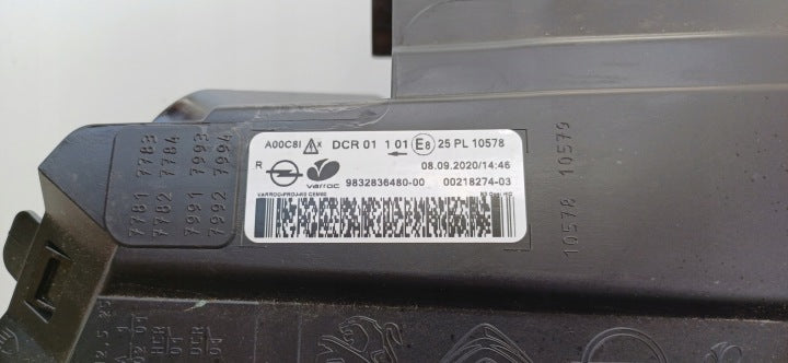 Frontscheinwerfer Opel Zafira 9832836480 Xenon Rechts Scheinwerfer Headlight SCH7144846671er