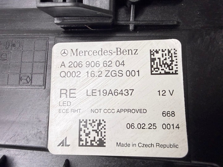 Frontscheinwerfer Mercedes-Benz W206 A2069066204 Rechts Scheinwerfer Headlight SCH7300034589yr