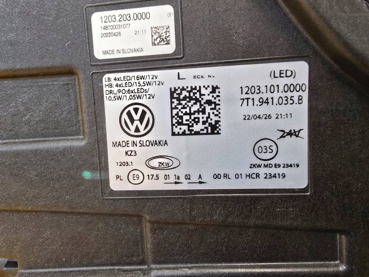 Frontscheinwerfer VW Transporter 7T1941035B LED Links Scheinwerfer Headlight SCH7309603031wq