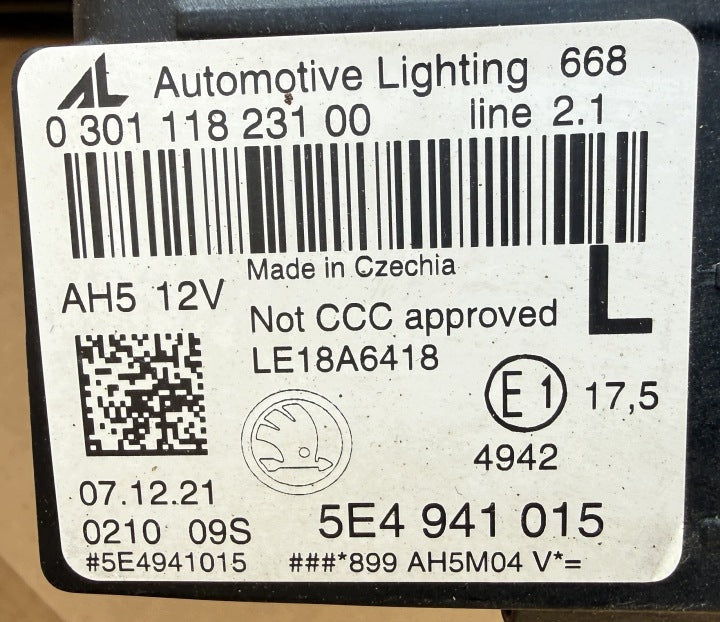Frontscheinwerfer Skoda Octavia I IV 5E4941015 LED Links Scheinwerfer Headlight SCH7333750186bx