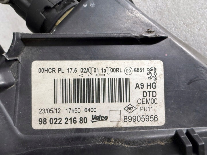 Frontscheinwerfer Peugeot 208 I 9802221680 Rechts Scheinwerfer Headlight SCH7367975433yj