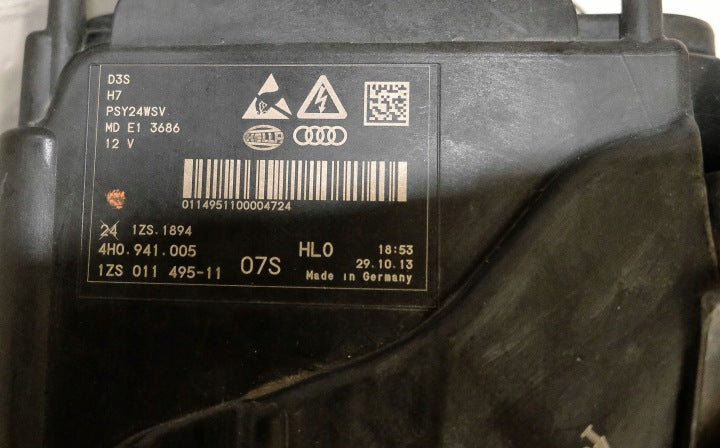 Frontscheinwerfer Audi A8 4H0941005 1ZS01149511 Links Scheinwerfer Headlight SCH7378165919gt