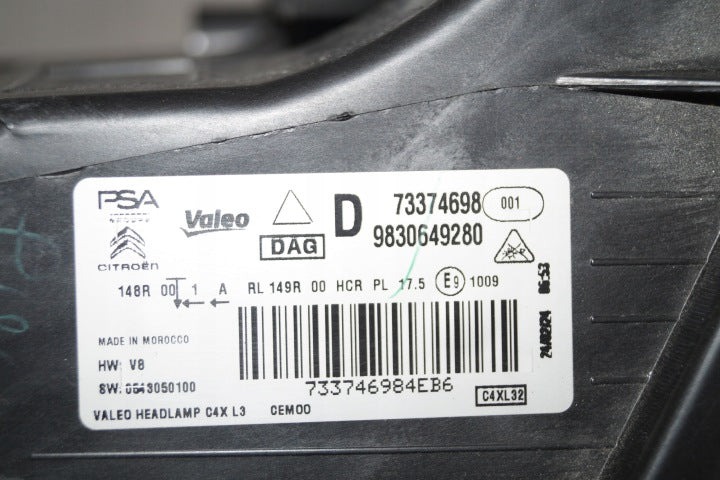 Frontscheinwerfer Citroën C4 III 9830649280 Rechts Scheinwerfer Headlight SCH7442359814kc