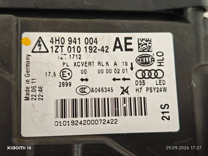 Frontscheinwerfer Audi A8 4H0941004 Rechts Scheinwerfer Headlight SCH7569780341bd