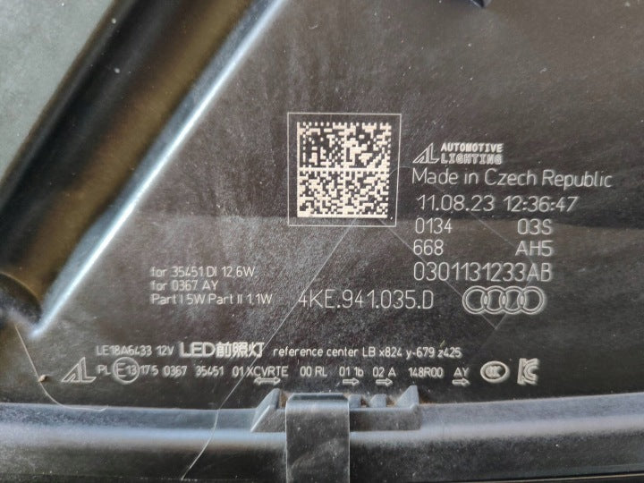 Frontscheinwerfer Audi E-Tron 4K2941035D 0301131233AB110823123647 Links SCH7576325027js