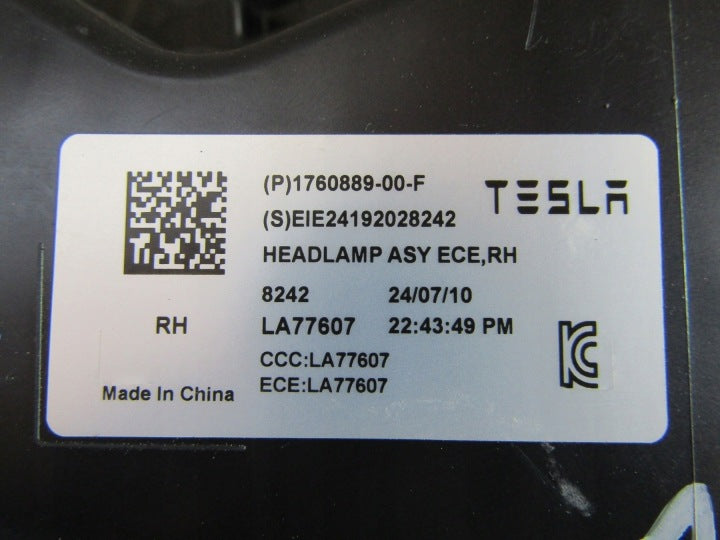Frontscheinwerfer Tesla 3 1760889-00-F LED Rechts Scheinwerfer Headlight SCH7610232222qk