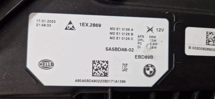 Frontscheinwerfer BMW X1 5A5BD48-02 Full LED Rechts Scheinwerfer Headlight SCH7630558199al