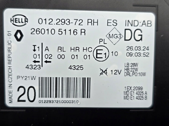 Frontscheinwerfer Renault Scenic 260105116R LED Rechts Scheinwerfer Headlight SCH7747978986bx