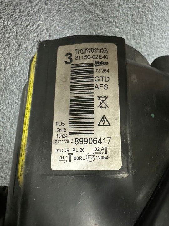 Frontscheinwerfer Toyota Auris 89906417 Links Scheinwerfer Headlight SCH7759863136mm