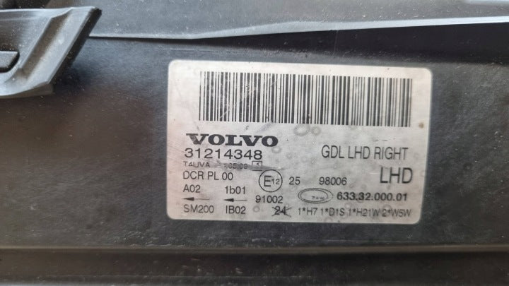 Frontscheinwerfer Volvo Xc70 31214348 Rechts Scheinwerfer Headlight SCH7809880450sv