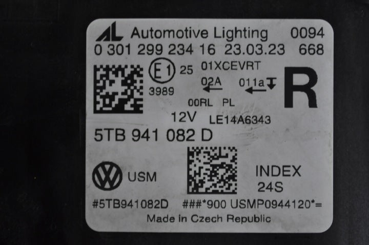 Frontscheinwerfer VW Touran 5TB941082D LED Rechts Scheinwerfer Headlight SCH7854198435sd