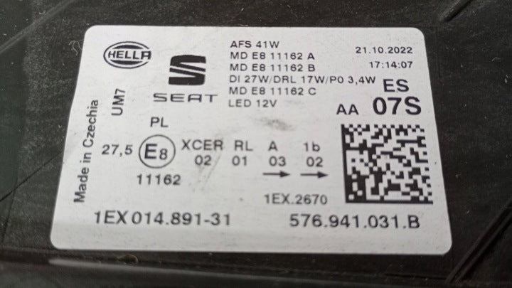 Frontscheinwerfer Seat Ateca 576941031B LED Links Scheinwerfer Headlight SCH7903475234uc