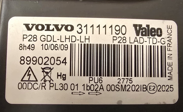 Frontscheinwerfer Volvo Xc90 89902054 Xenon Links Scheinwerfer Headlight SCH7926141350ab