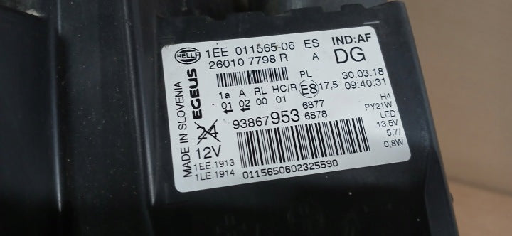 Frontscheinwerfer Opel Vivaro 260107798R LED Rechts Scheinwerfer Headlight SCH7953676796hf