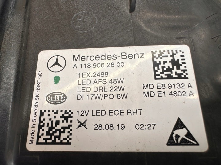 Frontscheinwerfer Mercedes-Benz Cla X118 A1189062500 A1189062600 Ein Satz SCH7974817927jf