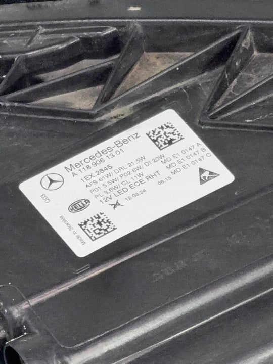 Frontscheinwerfer Mercedes-Benz Cla X118 C118 A1189061301 LED Links Headlight SCH8045603931bl