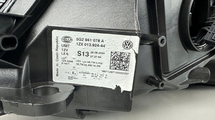 Frontscheinwerfer VW Golf VII 5G2941078A Full LED Rechts Scheinwerfer Headlight SCH8071085988jx