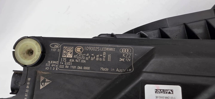Frontscheinwerfer Audi Q3 83A941034 Full LED Rechts Scheinwerfer Headlight SCH8135701234kw