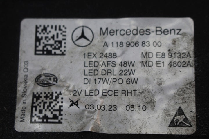 Frontscheinwerfer Mercedes-Benz Cla A1189068300 Links Scheinwerfer Headlight SCH8221720379lk