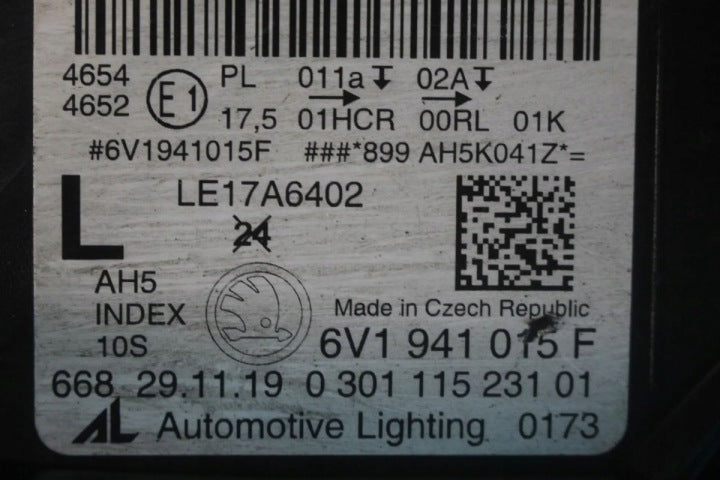 Frontscheinwerfer Skoda Fabia III 6V1941015 Links Scheinwerfer Headlight SCH8234609835qw