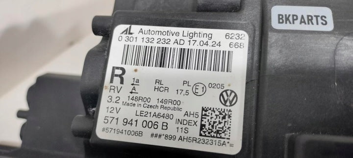 Frontscheinwerfer VW Tiguan 571941006B LED Rechts Scheinwerfer Headlight SCH8240359142yg