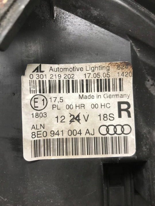 Frontscheinwerfer Audi A4 8E0941004AJ Rechts Scheinwerfer Headlight SCH8240591677bb