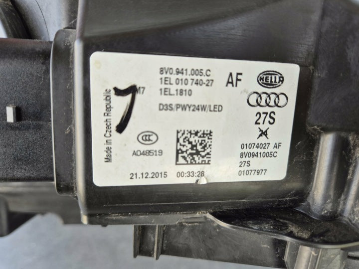 Frontscheinwerfer Audi A3 8V0941005C Links Scheinwerfer Headlight SCH8303621658xy