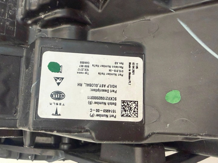 Frontscheinwerfer Tesla 3 151495300C Rechts Scheinwerfer Headlight SCH8403755094pj