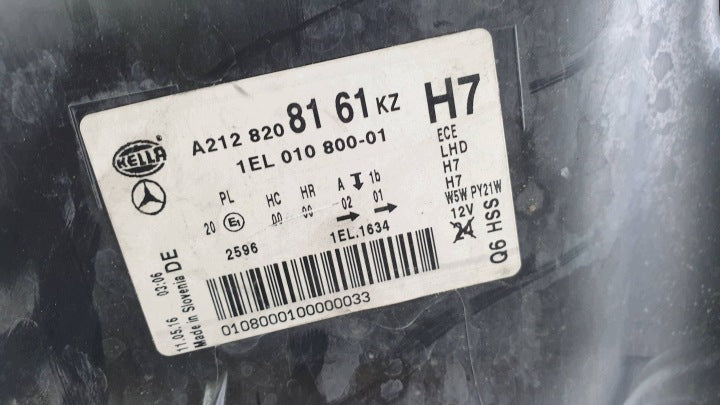 Frontscheinwerfer Mercedes-Benz W212 A2128208161 Links Scheinwerfer Headlight SCH8407430286wu