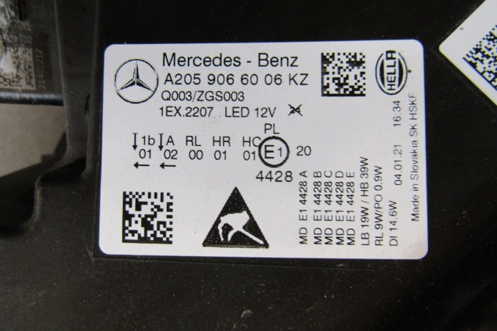 Frontscheinwerfer Mercedes-Benz W205 A2059066006 LED Rechts Headlight SCH8470407712kn