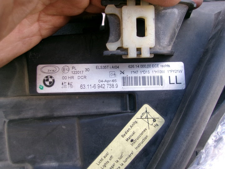 Frontscheinwerfer BMW E91 E90 6311-69427389 Xenon Rechts Scheinwerfer Headlight SCH8536787361vb