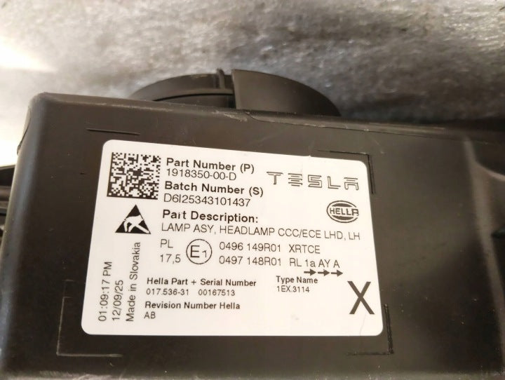 Frontscheinwerfer Tesla Model Y 191835000D Links Scheinwerfer Headlight SCH8605949952vx