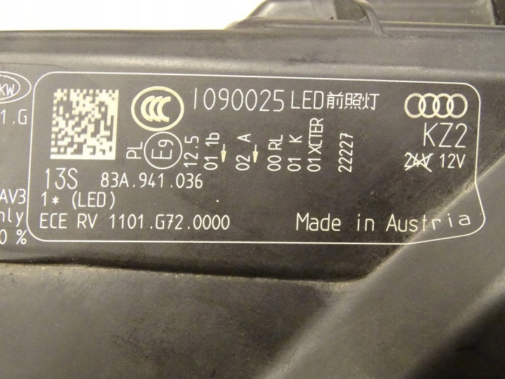 Frontscheinwerfer Audi Q3 83A941036 LED Rechts Scheinwerfer Headlight SCH8665635113ek