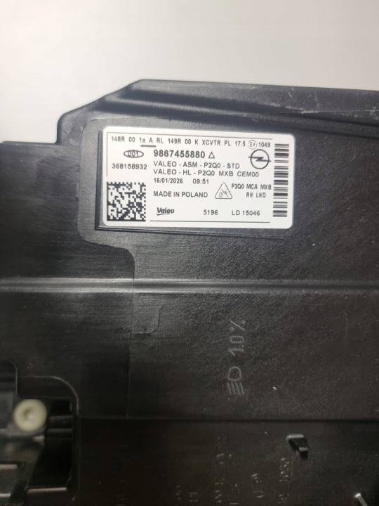 Frontscheinwerfer Opel Mokka 9867455880 LED Ein Satz Scheinwerfer Headlight SCH8794440886ja