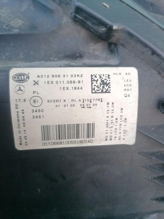 Frontscheinwerfer Mercedes-Benz W212 A2129063103KZ Links Scheinwerfer Headlight SCH8908822659nu