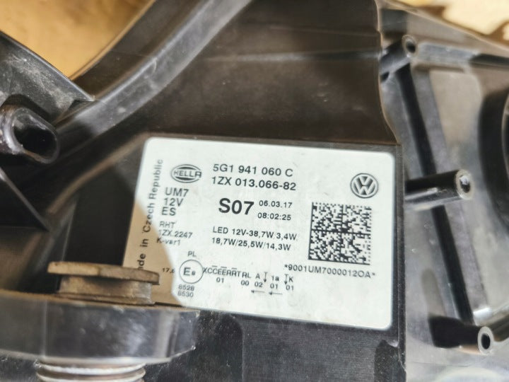 Frontscheinwerfer VW Golf VII 5G1941060C Full LED Ein Stück (Rechts oder Links) SCH8984732331lf