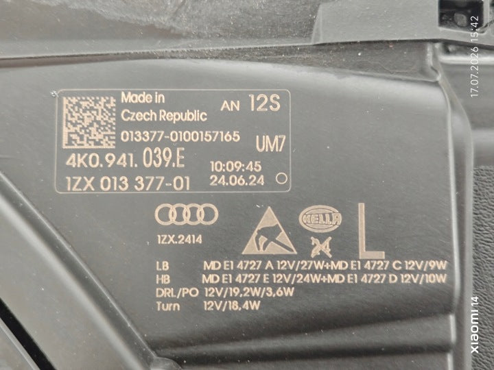 Frontscheinwerfer Audi A6 4K0941039E LED Links Scheinwerfer Headlight SCH9053609172ed