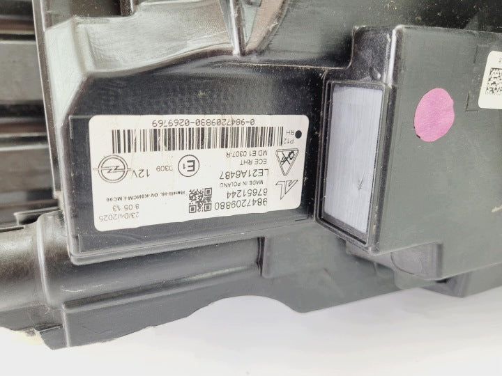Frontscheinwerfer Opel Vivaro C 9847209880 Rechts Scheinwerfer Headlight SCH9155422014pf