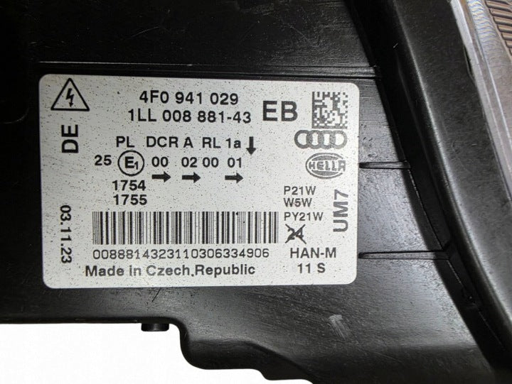 Frontscheinwerfer Audi A6 4F0941029XX 1LL00888143 Links Scheinwerfer Headlight SCH9201300027jb