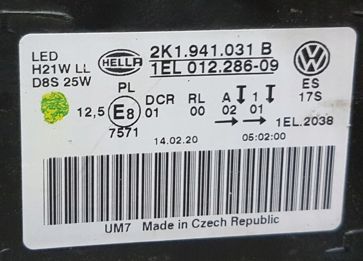 Frontscheinwerfer VW Caddy IV 2K1941031B LED Links Scheinwerfer Headlight SCH9372292124ur