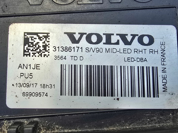 Frontscheinwerfer Volvo S90 V90 31386171 LED Rechts Scheinwerfer Headlight SCH9404174224ww