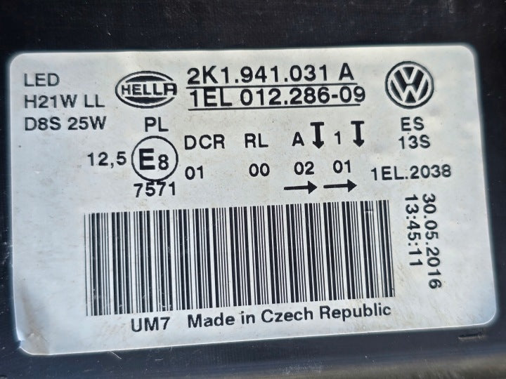 Frontscheinwerfer VW Caddy 2K1941031A Xenon Links Scheinwerfer Headlight SCH9423875604zc