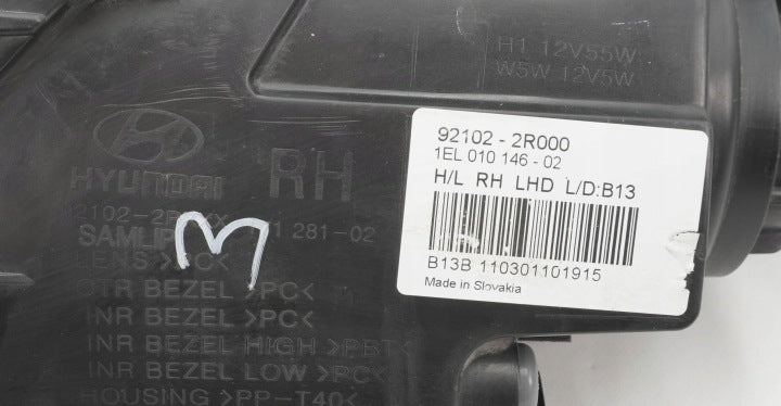 Frontscheinwerfer Hyundai I30 92102-2R000 Rechts Scheinwerfer Headlight SCH9429216216gt