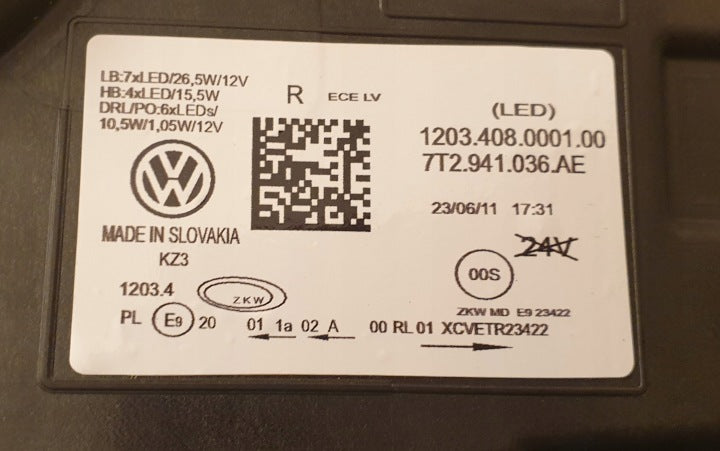 Frontscheinwerfer VW Multivan Transporter Caravelle 7T2941036 LED Rechts SCH9484994400cq