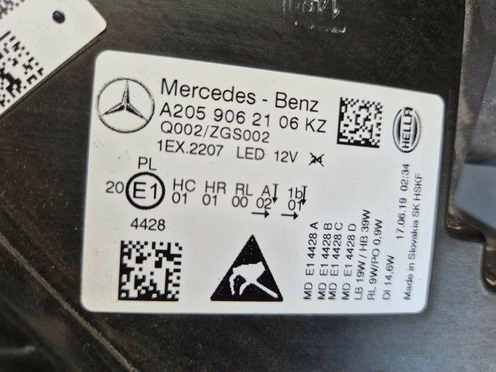 Frontscheinwerfer Mercedes-Benz W205 A2059062106KZ LED Links Headlight SCH9494875079yj