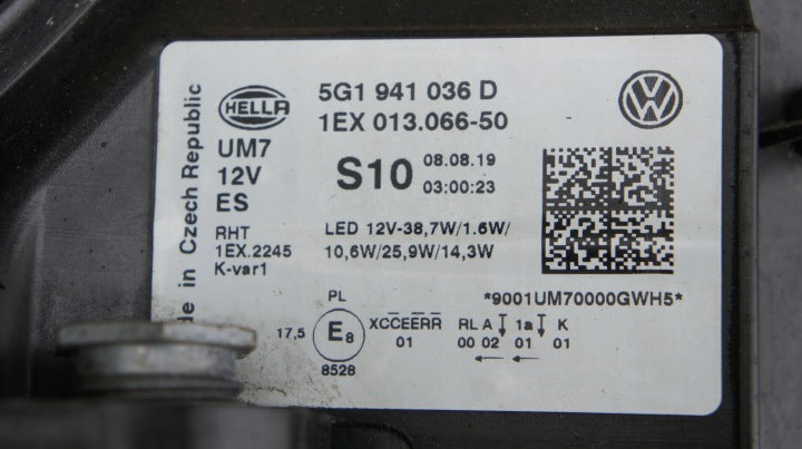 Frontscheinwerfer VW Golf VII I 5G1941036D LED Rechts Scheinwerfer Headlight SCH9566005599vs