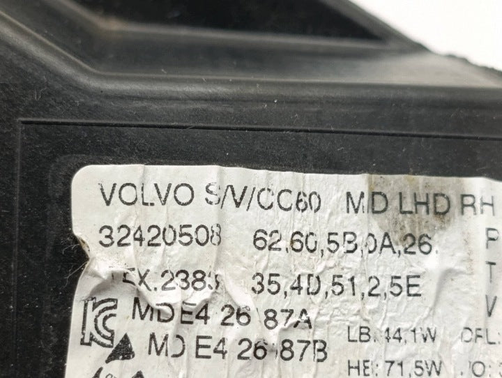 Frontscheinwerfer Volvo V60 32420508 LED Rechts Scheinwerfer Headlight SCH9648813958dx