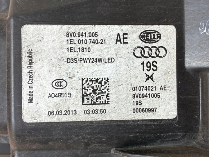Frontscheinwerfer Audi A3 8V0941005 Xenon Links Scheinwerfer Headlight SCH9750407595mf