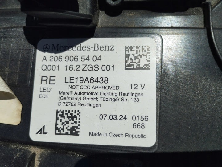 Frontscheinwerfer Mercedes-Benz W206 A2069065404 Full LED Rechts Headlight SCH9765266336md