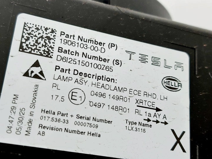 Frontscheinwerfer Tesla Y 1906103-00-D LED Links Scheinwerfer Headlight SCH9831882513pp